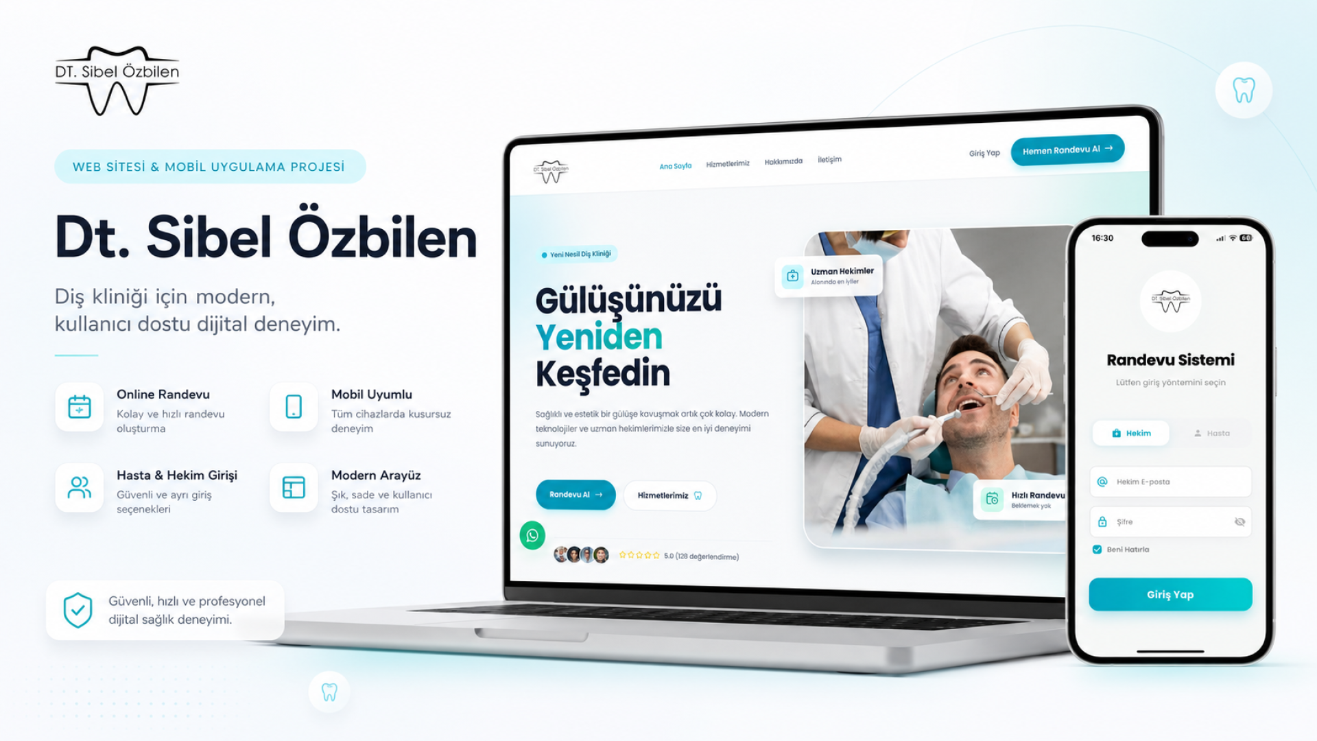 Dt. Sibel Özbilen Mobil Uygulama ve Web Sitesi